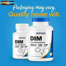 이미지를 갤러리 뷰어에 로드 , Nutricost Dim (Diindolylmethane) Plus Bioperine 300mg, 120 Végétarien Capsules
