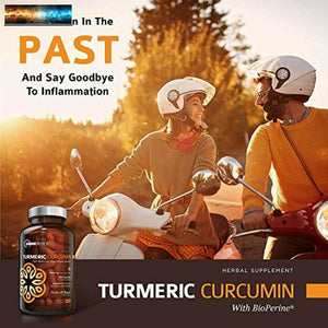 Organic Turmeric Curcumin Supplement 1500mg with BioPerine 95% Standardized Cu