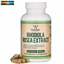 이미지를 갤러리 뷰어에 로드 , Rhodiola Rosea Supplément 500mg, 120 Végétalien Capsules (Fait Et Testé Dans USA
