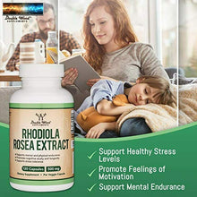 이미지를 갤러리 뷰어에 로드 , Rhodiola Rosea Supplément 500mg, 120 Végétalien Capsules (Fait Et Testé Dans USA
