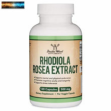 이미지를 갤러리 뷰어에 로드 , Rhodiola Rosea Supplément 500mg, 120 Végétalien Capsules (Fait Et Testé Dans USA
