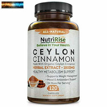 Charger l&#39;image dans la galerie, Organico Ceylon Cannella 1800 MG - Extra Forza 120 Pillole - 100% Puro Glutine
