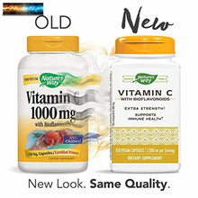 將圖片載入圖庫檢視器 Nature&#39;s Way Vitamin C 1000 MG Mit Bioflavonoide ; Vitamin C für Portionen
