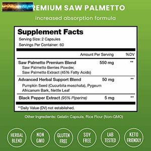 Saw Palmetto Supplemento Per Prostata Salute [Extra Forza ] 600mg Complesso