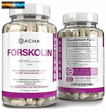 將圖片載入圖庫檢視器 Naturale Forskolin Max Forza Formula- 500mg Coleus Estratto, Keto Dieta Pills Th
