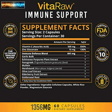 Cargar imagen en el visor de la galería, VitaRaw Supporto Immunitario Vitamine - Zinco, Sambuco, C, Echinacea, Oliva
