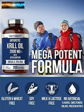 Cargar imagen en el visor de la galería, Horbaach Antarctic Krill Oil 1000mg 300 Softgel Capsules Value Size Omega
