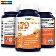 이미지를 갤러리 뷰어에 로드 , Papaya Papaína Enzimas 900mg 200 Cápsulas Vegetales (100% Vegetal,sin Gmo &amp;
