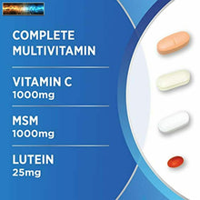 Carica l&#39;immagine nel visualizzatore di Gallery, Centrum Bienestar Packs Diario Vitamina C 1000mg,Luteína 25mg Y Msm 1000mg Con A
