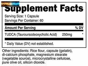 Nutricost Tudca 250mg,60 Kapseln (Tauroursodeoxycholic Säure) - Premium Qualität