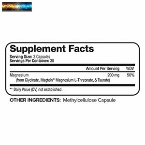 Nutrivein MAGNESIO L-THREONATE (Magtein) 2207mg - Aumenta Cervello Salute,Memory