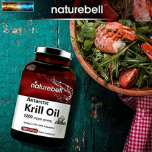 이미지를 갤러리 뷰어에 로드 , Triple Fuerza Antártida Krill Aceite Suplemento, 1200mg Por Ración, 180 Cápsulas
