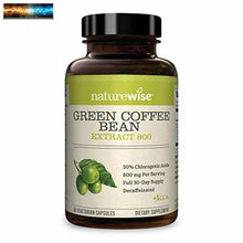 將圖片載入圖庫檢視器 NatureWise Grüne Kaffeebohnen 800mg Max Potenz Extrakt 50% Chlorogen Säuren R
