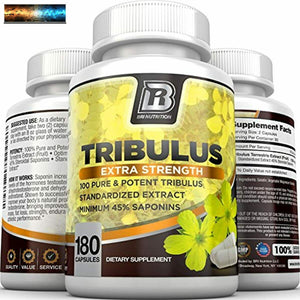 BRI Nutrition Tribulus Terrestris - 180 Nombre 45% Stéroïdien Saponines - Haute