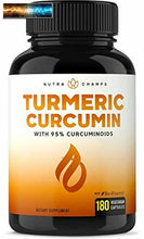 Load image into Gallery viewer, Curcuma Curcumina Con Bioperine 1500mg - 180 Pillole Con 95% Curcuminoidi Ext
