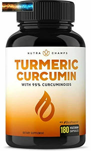 Curcuma Curcumina Con Bioperine 1500mg - 180 Pillole Con 95% Curcuminoidi Ext