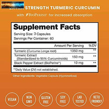 Load image into Gallery viewer, Curcuma Curcumina Con Bioperine 1500mg - 180 Pillole Con 95% Curcuminoidi Ext
