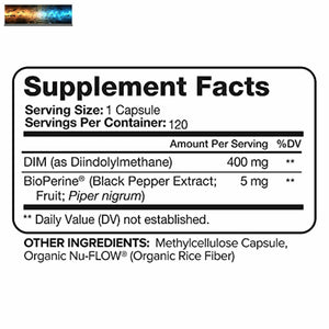 Nutrivein Dim Supplemento 400mg Diindolilmetano Plus Bioperine - Mantenere