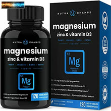 Carica l&#39;immagine nel visualizzatore di Gallery, Magnesio Zinco E Vitamina D3 Supplemento - Più Biodisponibile Forme ; Glyc
