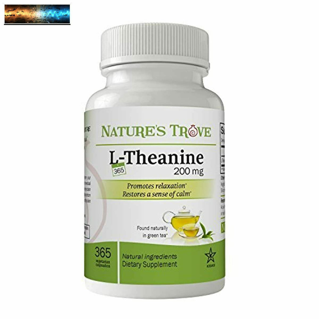 L-TEANINA 200mg Super Value Tamaño - 365 Cápsulas Vegetales