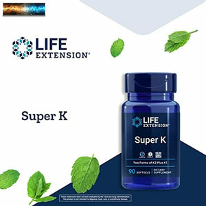 Life Extension Super K – Vitamina K1 E Due Forme Di K2 – senza Glutine – Su