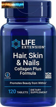 將圖片載入圖庫檢視器 Life Extension Cabello, Piel y Uñas Colágeno Plus Fórmula Llena De Clínicamente
