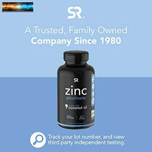 Cargar imagen en el visor de la galería, Sr Zinc Picolinate 50mg Avec Organique Coco Huile - non-Ogm Vérifié, Gluten
