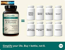 Carica l&#39;immagine nel visualizzatore di Gallery, NatureWise Multivitamine pour Hommes Journalier Stress Support Avec Sensoril
