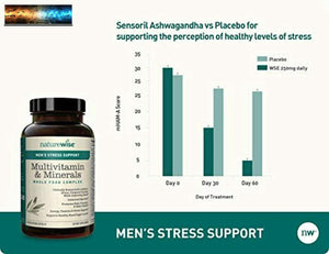 NatureWise Multivitamine pour Hommes Journalier Stress Support Avec Sensoril