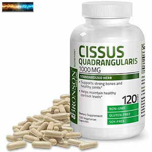 Bronson Cissus Quadrangularis Extrakt 1000 MG Kapseln - Stark Knochen & Gesund