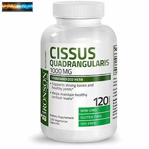 Bronson Cissus Quadrangularis Extrakt 1000 MG Kapseln - Stark Knochen & Gesund