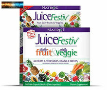 Cargar imagen en el visor de la galería, Natrol Juicefestiv Täglich Früchte Und Gemüse Kapseln Mit Selenoexcell Für Impro
