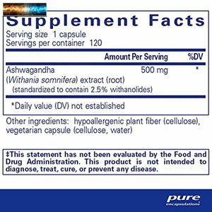 Pure Encapsulations Ashwagandha Supplement for Thyroid Support, Joints, Adapto