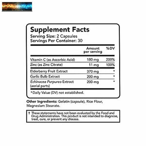 Vitamin Bounty Sureau Immunitaire Support avec C, Zinc, Échinacée & Garli