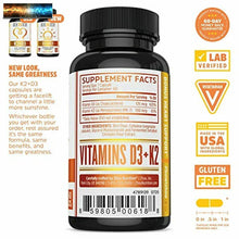 Load image into Gallery viewer, Zhou Nutrition Vitamina D3 K2, Osso E Cuore Health Formula Immune Supporto Veget
