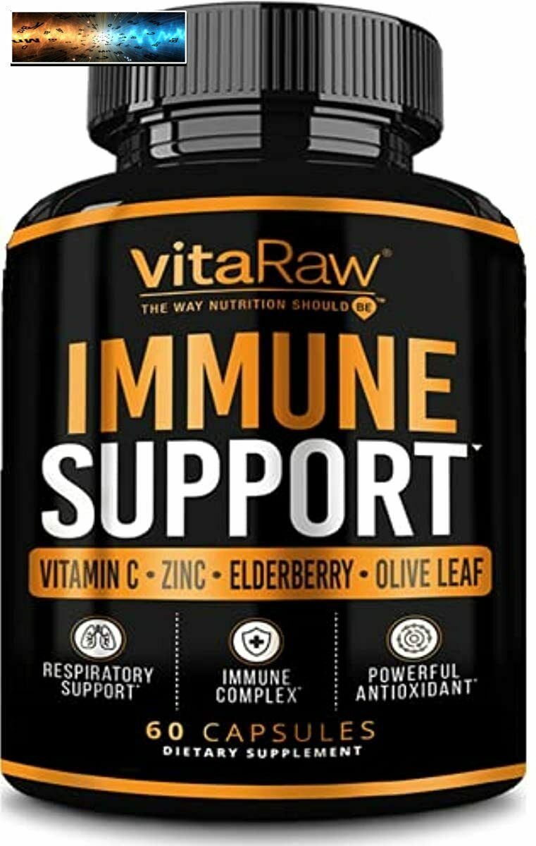 VitaRaw Immune Unterstützung Vitamine - Zink, Holunder, C, Echinacea, Olive