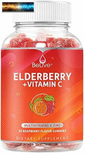 Load image into Gallery viewer, Holunder Gummies mit Vitamin C - Doppelt Stark Elderberries Extrakt - Zink
