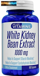 White Kidney Bean 1000mg – 180 Capsules – Supplement – H