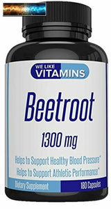 Nueva Fórmula Beet Raíz 1300mg 180 Vegetal Cápsulas-Beet Cápsulas - Ayudar Sup