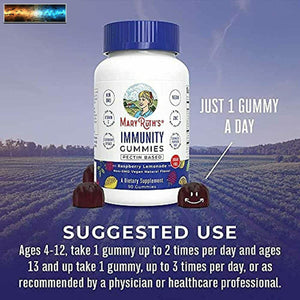 Immunity Gummies 5-in-1 by MaryRuth's (Raspberry Lemonade) Powerful Blend of Z