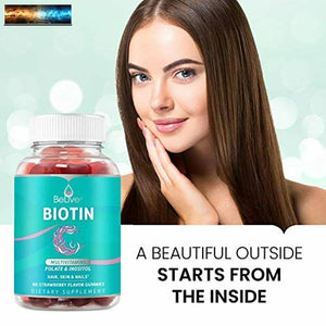 Biotin Gummies with 5000mcg Hair Multivitamin for Women - Supports Hair Growth