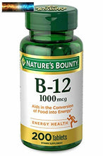 將圖片載入圖庫檢視器 Vitamina B12 Por Nature&#39;s Bounty,Vitamina Suplemento,Soporte Energía Metabolismo
