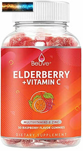 Elderberry Gummies with Vitamin C - Double Strength Elderberries Extract - Zinc
