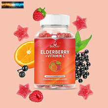 Charger l&#39;image dans la galerie, Elderberry Gummies with Vitamin C - Double Strength Elderberries Extract - Zinc
