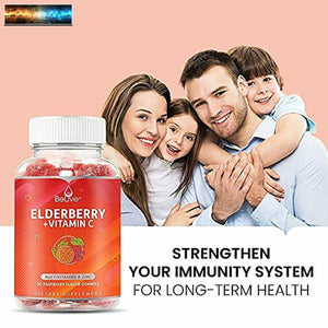 Elderberry Gummies with Vitamin C - Double Strength Elderberries Extract - Zinc