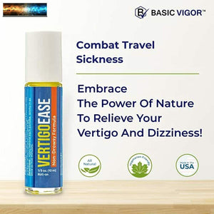 Basic Vigor Vértigo Comodidad Roll-On (10ml) - Natural & Acción Rápida Alivio