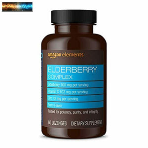 Elements Elderberry Complex, Immune System Support, 60 Berry Flavored Lozenges