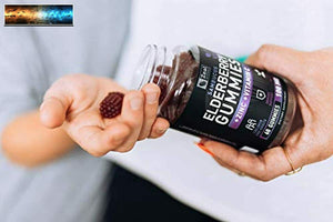 Sambucus Elderberry Gummies for Kids & Adults (60 Count 100mg) w/ Coconut Oil