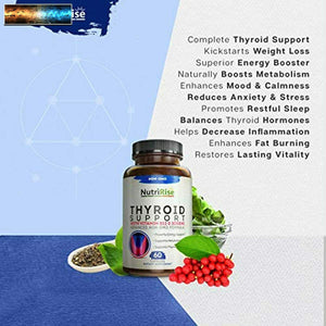 Tiróide Soporte Natural Peso Pérdida Suplemento - 14 Potente Ingredientes: