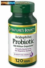Charger l&#39;image dans la galerie, Acidophilus Probiotic by Nature&#39;s Bounty, Dietary Supplement,  100  or 120 count
